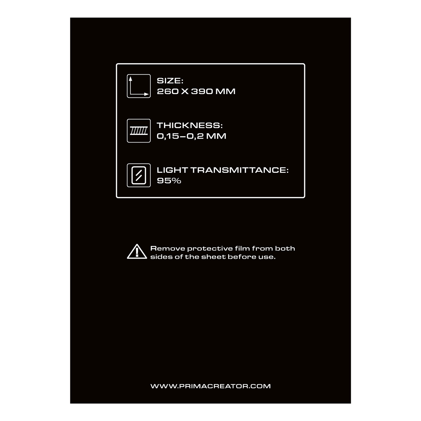 nFEP film for 3D printers - 260 X 390mm - 1pc