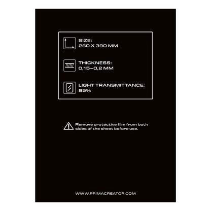 nFEP film for 3D printers - 260 X 390mm - 1pc
