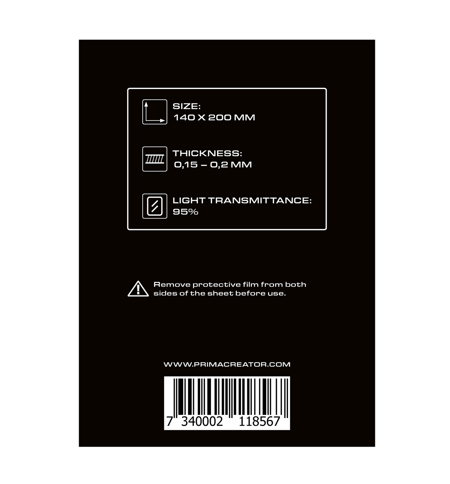 nFEP Film for 3D Printer - 140 X 200 MM - 3-PACK